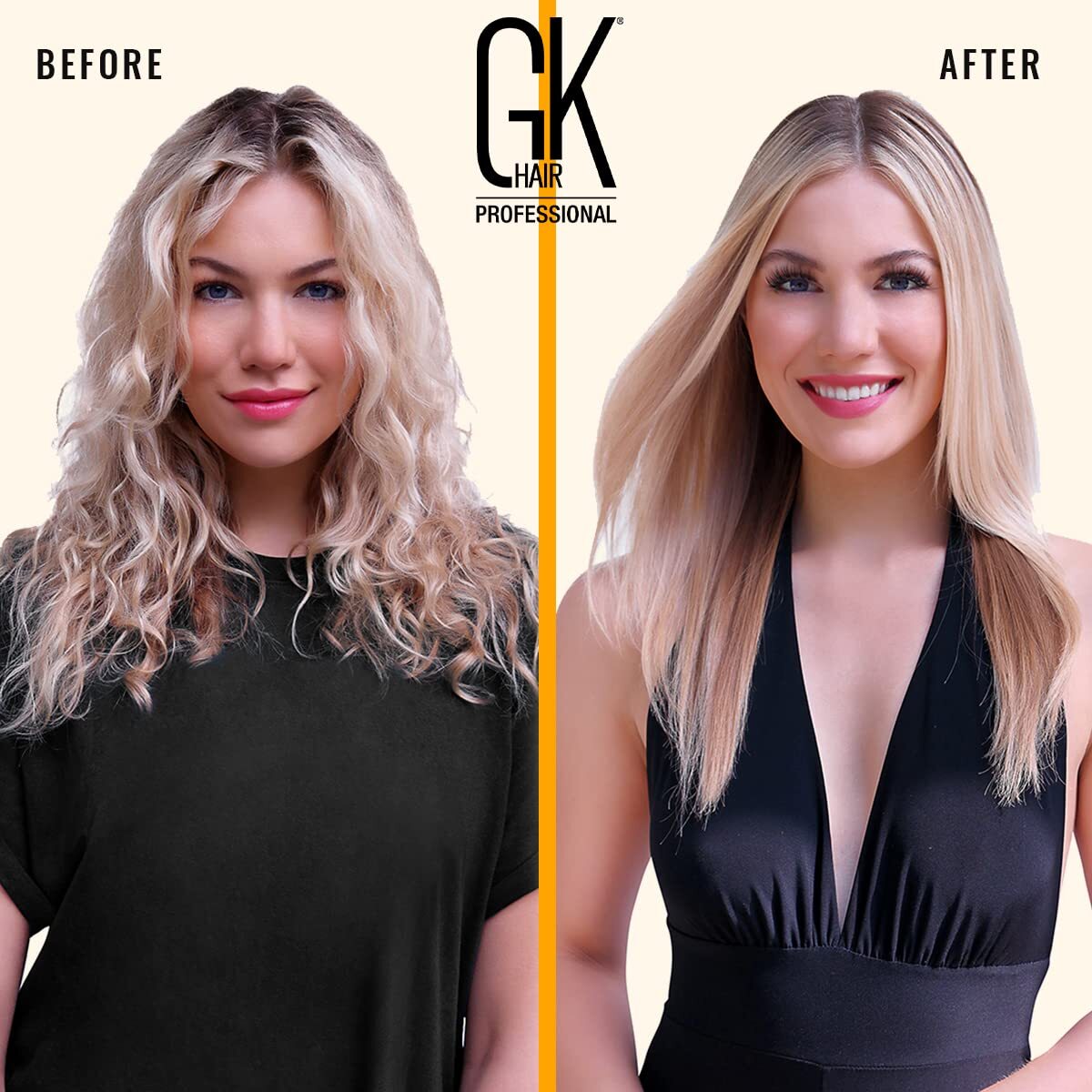 GK HAIR Keratin Treatment Brazilian Complex Blowout Straightening Kit For Women