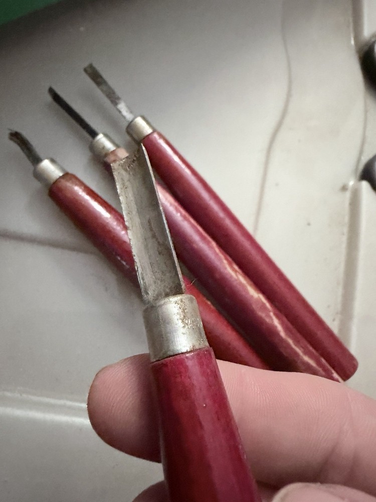 Vintage Japan Wood Carving Tool Set Gouges, Chisels Razor Saw