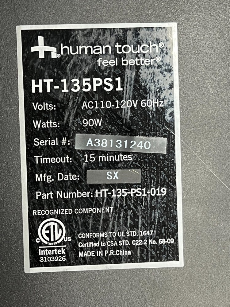 Human Touch-135 PS Remote Control Use