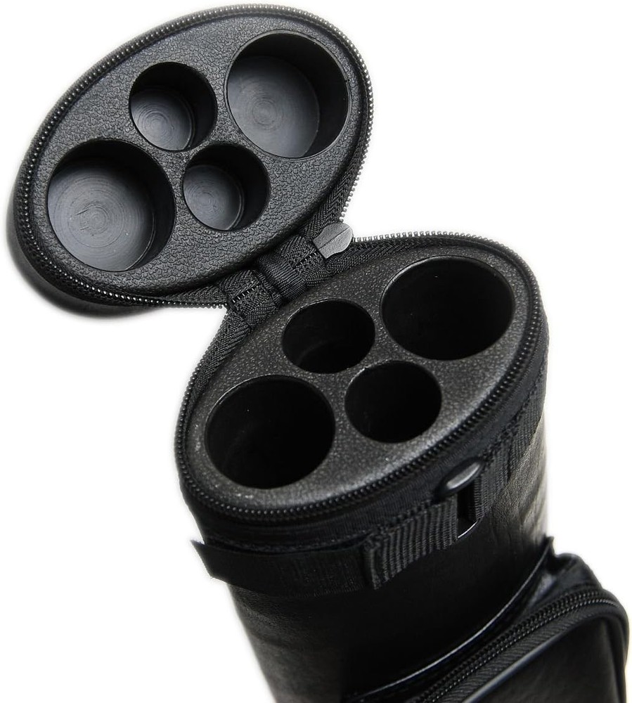 Compact Hard Pool Cue Case with Secure Divider - Perfect for Billiards Lovers
