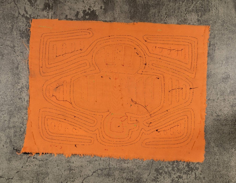 Classic Orange And Black Thunderbird Design Mola