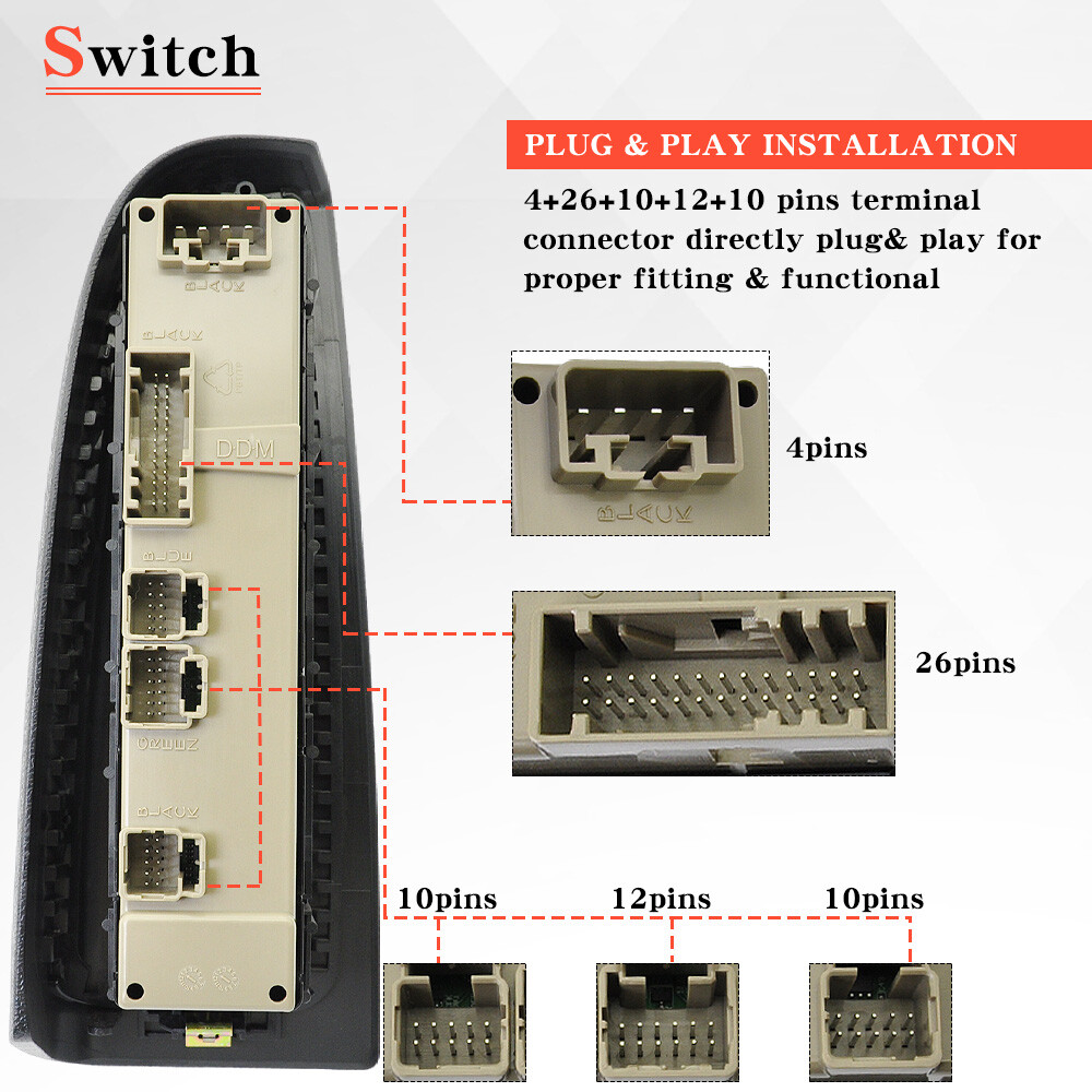 15883318 Driver LF Side Power Window Switch for Chevrolet Silverado GMC 10398563