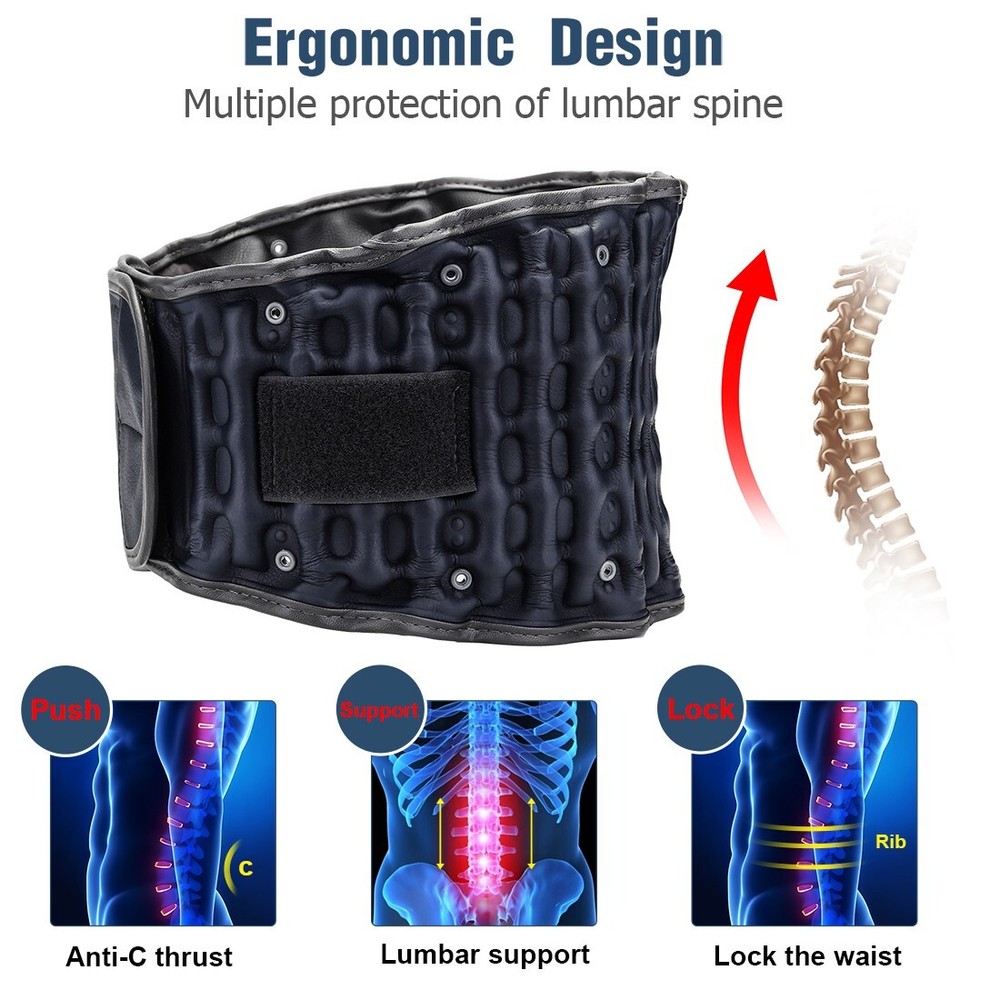 Inflatable Decompression Back Belt Lumbar Support for Lower Back Pain Relief