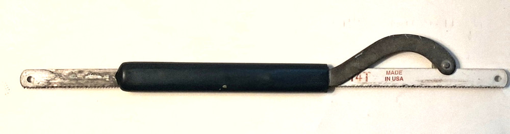 VINTAGE STANLEY 15- 210 MINI HACK BLUE RUBBER HANDLE, ADJUSTABLE BLADE POSITION