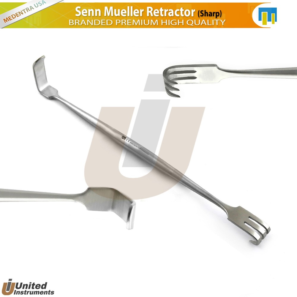 Senn Mueller Retractor Sharp Blunt Double Ended Set Dental Surgical Tools