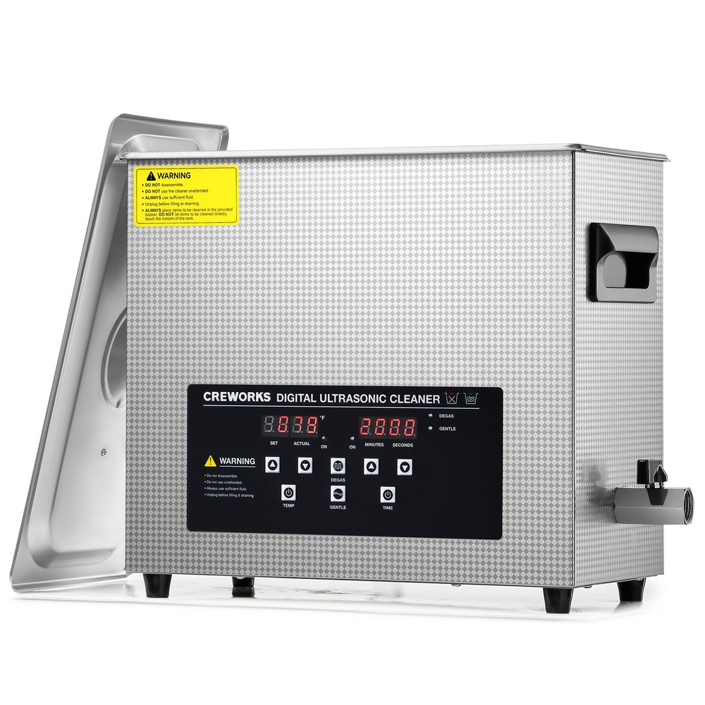 CREWORKS 6L Ultrasonic Cleaner with Control Panel Ultrasonic Cleaning Machine