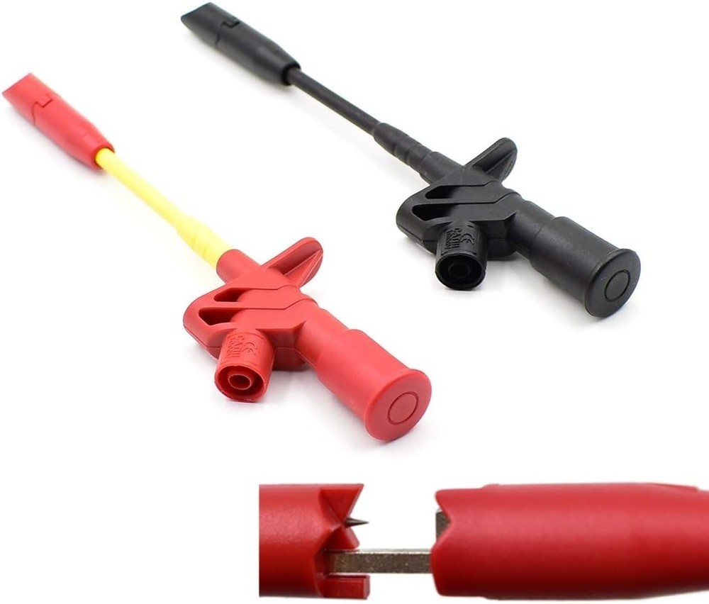 2Pcs Insulation Wire Piercing Probe Clip Test Lead Kit Multimeter Test Probes...