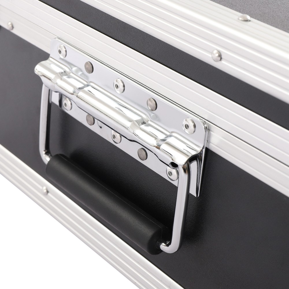 Aluminum Hard Case Briefcase Toolbox Storage Box Tool Case Black Carrying Case