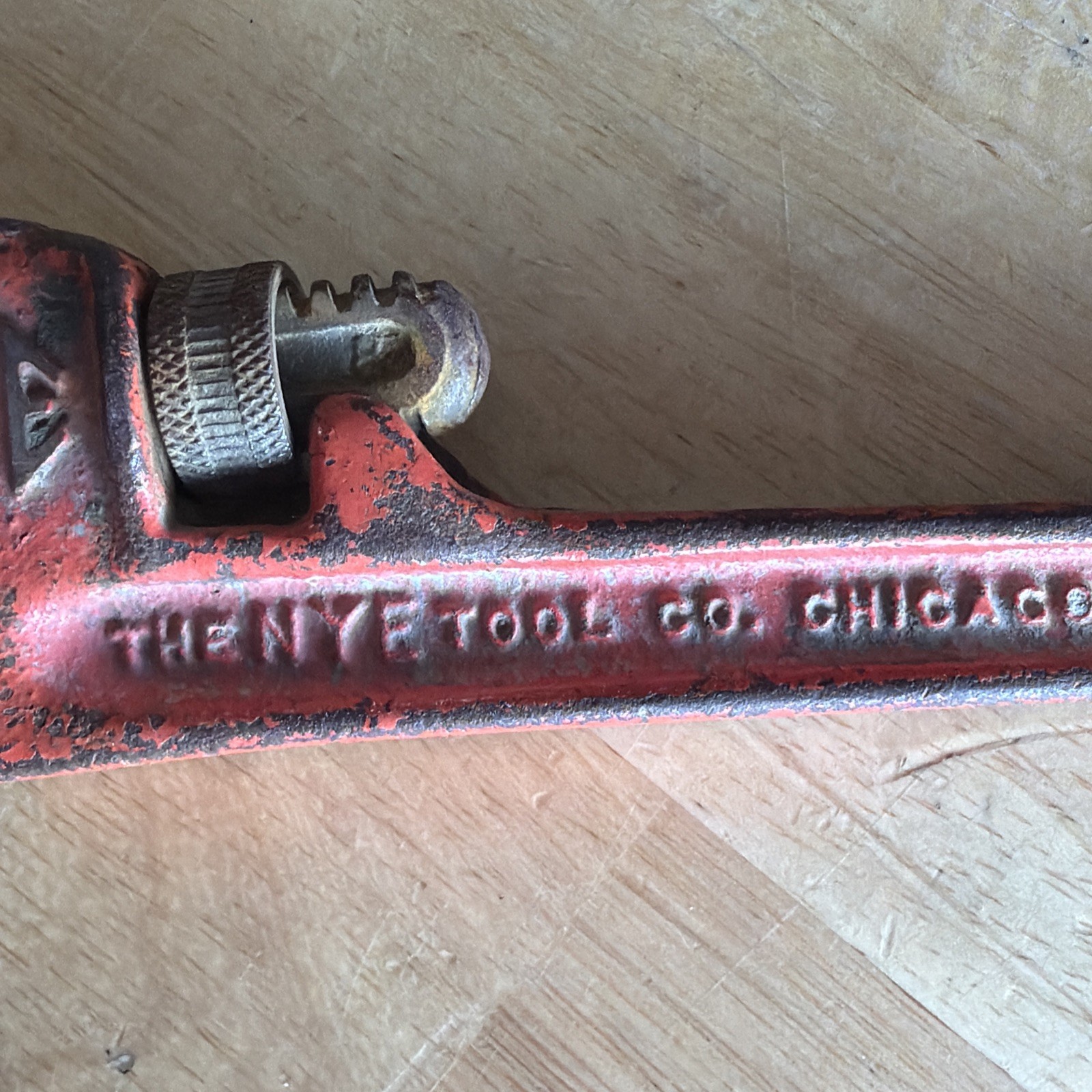 The NYE Tool Co. 8" Pipe Wrench D8 Vintage Chicago USA READ!