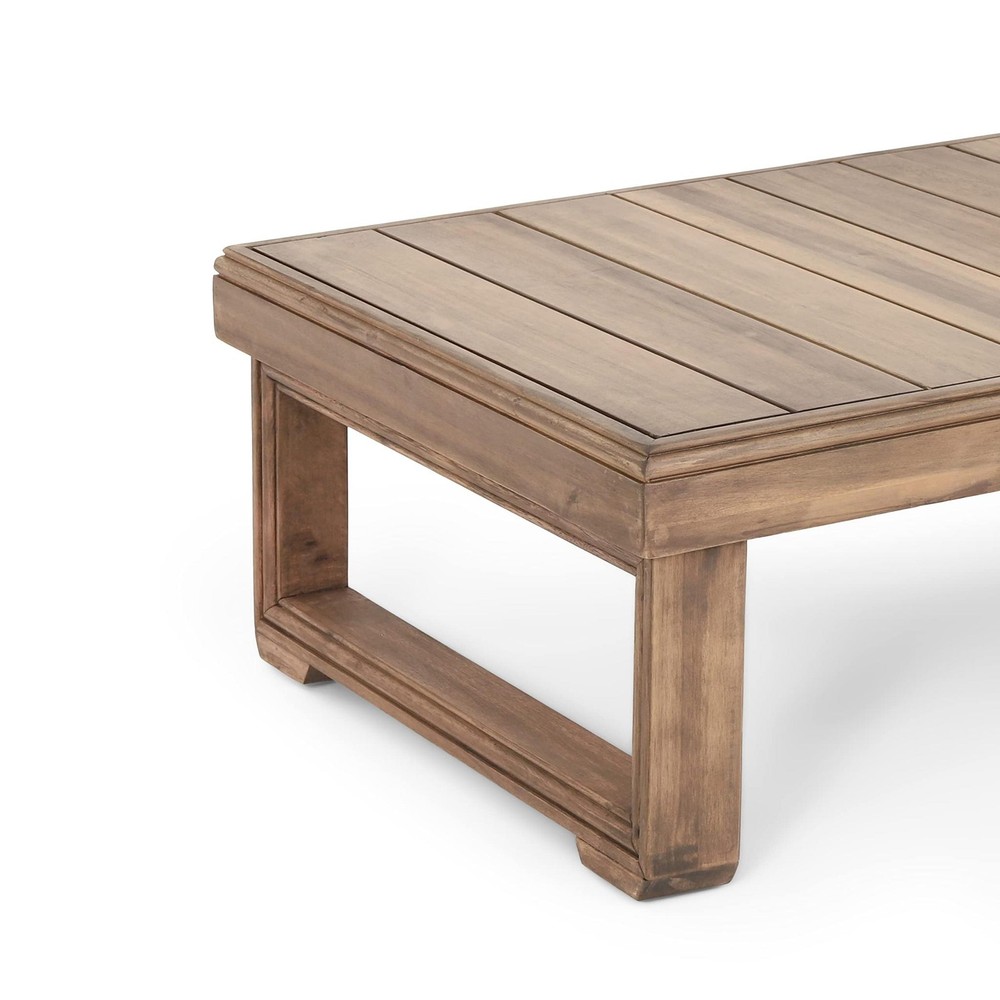 Westchester Rectangular Coffee Table - Acacia Wood - Brown Wash