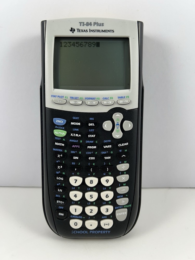 Texas Instruments TI84 Plus Graphing Calculator Tested Working With Cover