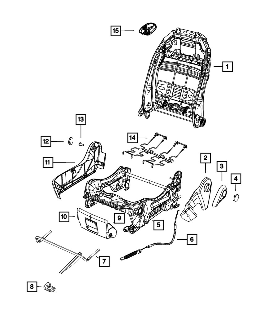 Genuine Mopar Front Seat Storage Drawer 1VB79KAMAA