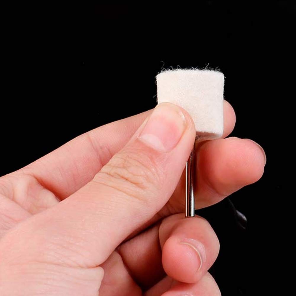 Oudtinx 100pcs Multifunctional Wool Felt Mandrel Mounted Grinding