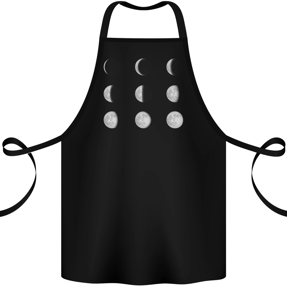 Moon Phases Full Moon Eclipse Supermoon Cotton Apron 100% Organic