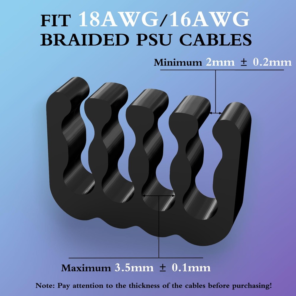 Pc Cable Combpsu Cables Combs Kit For Extension Cable Management 24 Pcs Set 12vh