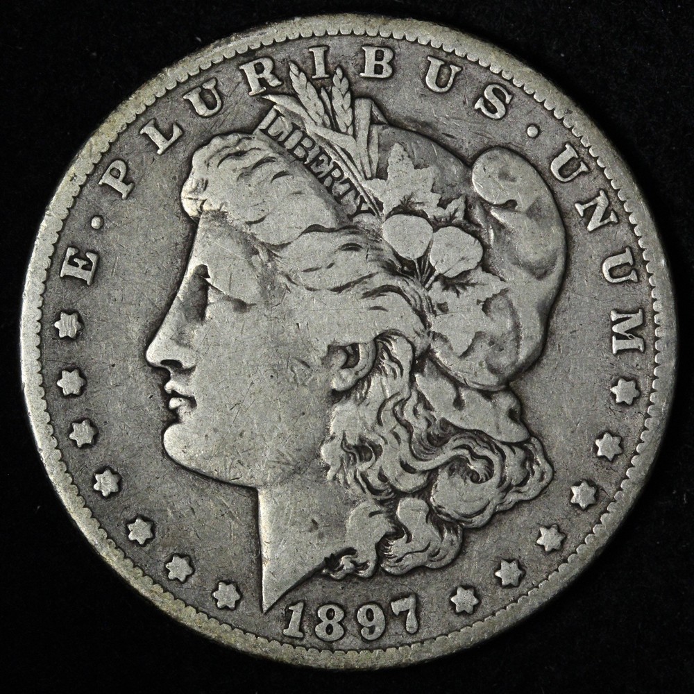 1897-O Morgan Silver Dollar VF E363 UVDJ