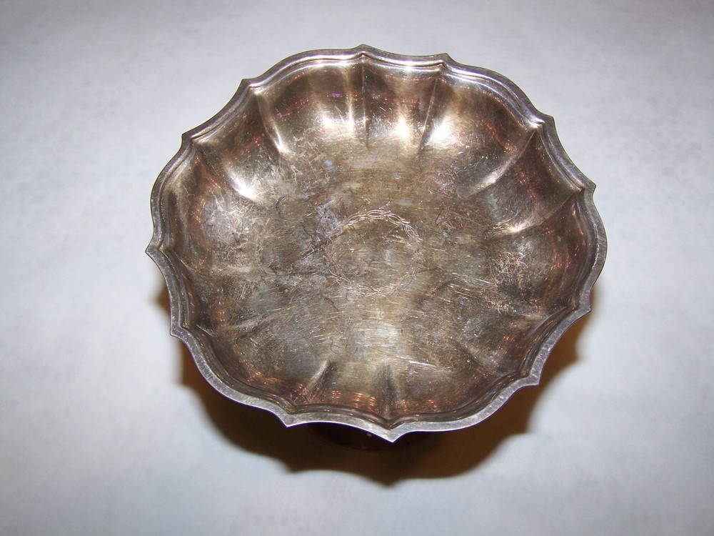 Chippendale International Silver Co Compote Candy/nut Dish Footed Silver plated