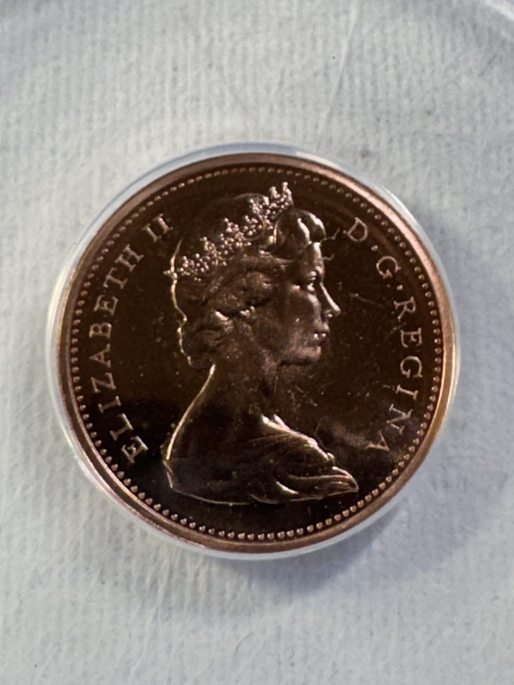 1973 Canada 1 Cent Proof Like Graded MS 67 RD by ANACS
