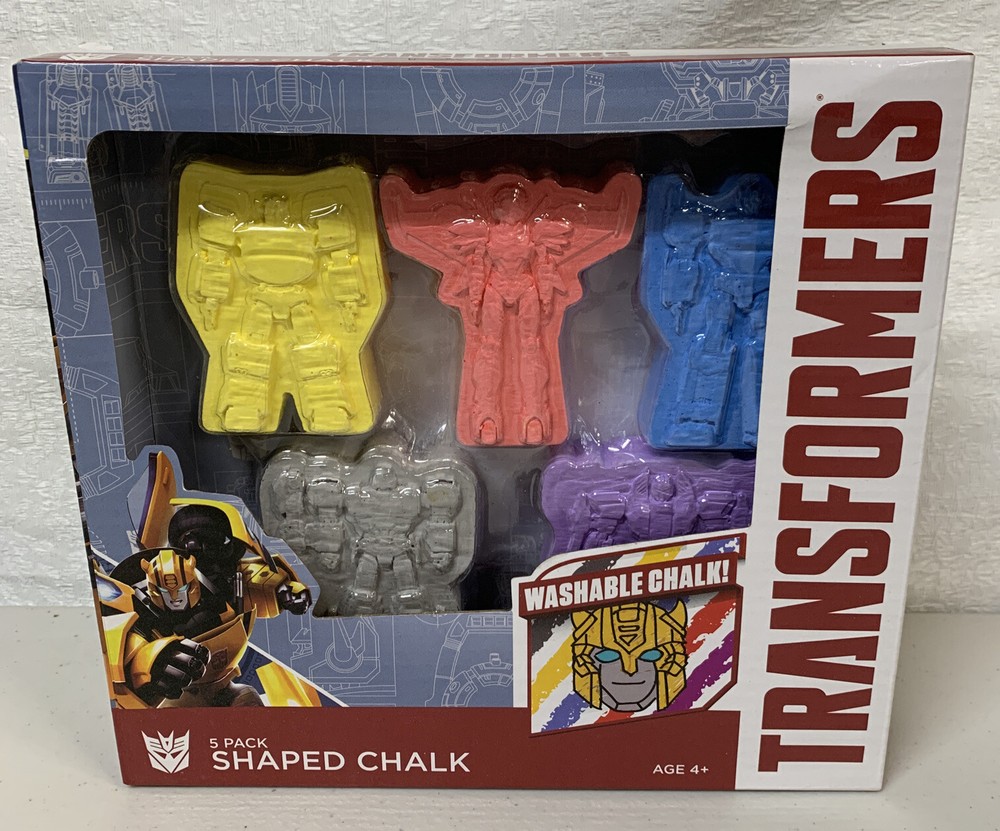 Transformers 5 pack Washable Sidewalk Chalk Optimus Prime Bumblebee Megatron BN7