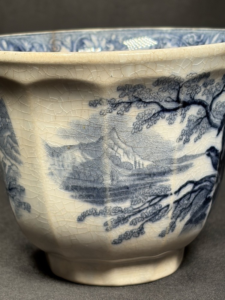 Antique Rare Podmore Walker Mulberry Eagle Transferware Handleless Cup 1800s