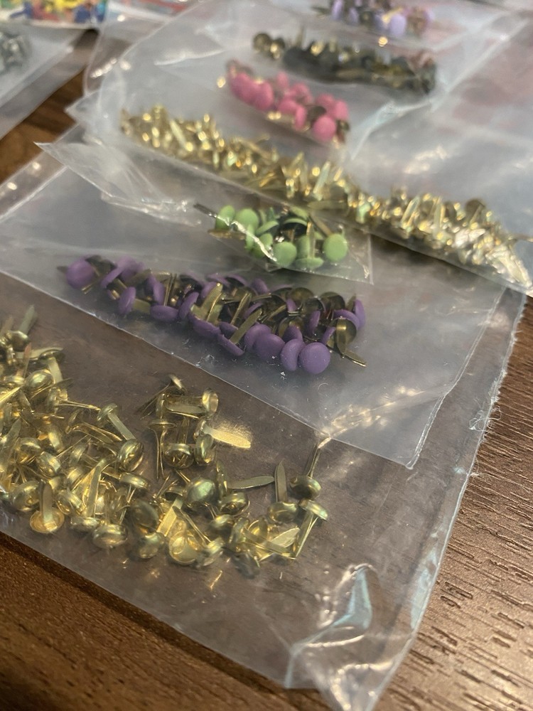 Assorted Tiny Brads For Crafting, Scrapbooking, Cardmaking, Etc.