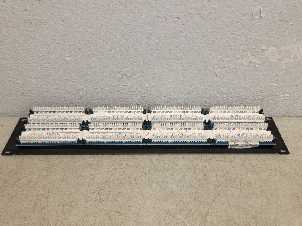 Leviton 69586-U48 Cat 6 Patch Panel 48-Port 2U Universal Wiring