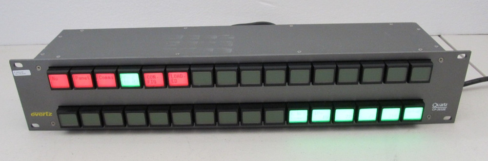 Evertz Quartz CP-2032E Intelligent Router Remote Panel, 2RU 32 buttons