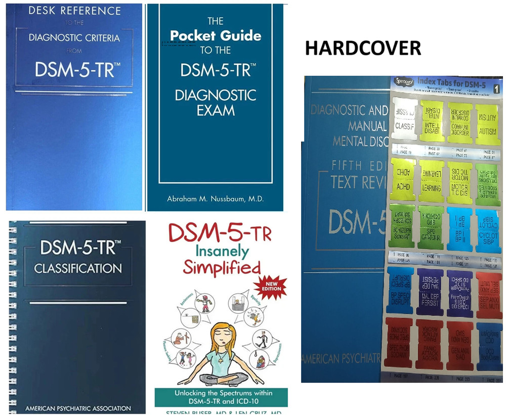 DSM 5 TR (HC)+ Tab+ Desk Reference (PB)+ pocket guide + classification +simplifi