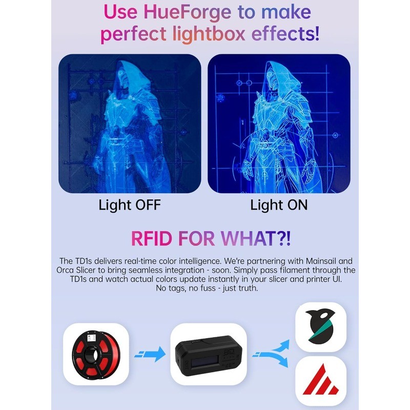 Filament Tester Sensor for Multi-Color Printing,Plug,HueForge Integration