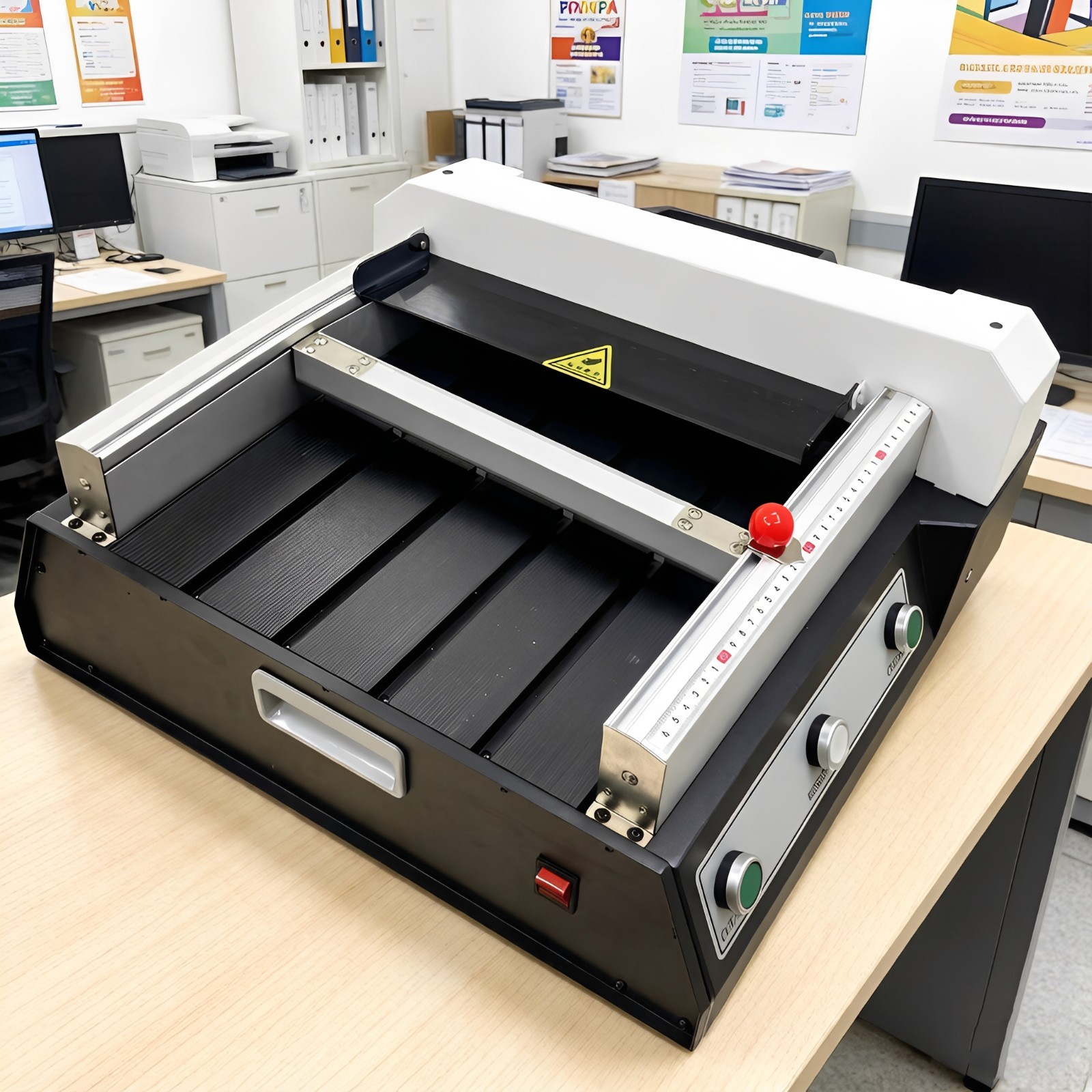 Desktop Electric Paper Cutting Machine 12.6in Cutting Size Paper Trimmer 110V