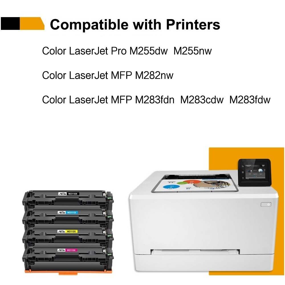 WITH CHIP W2110A For HP 206A Toner Black Color LaserJet Pro M283fdw M283cdw M282