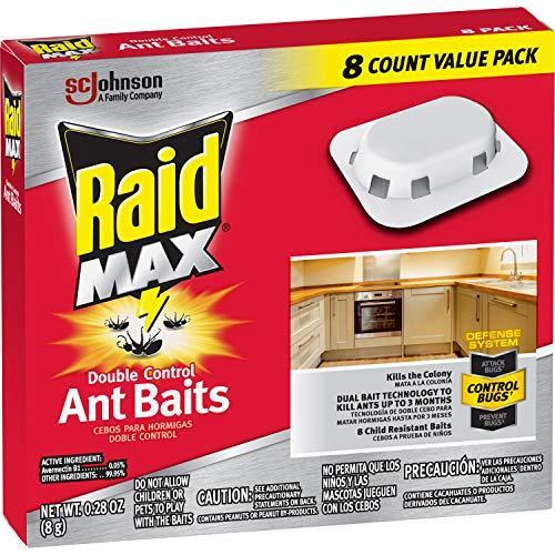 Raid Max Double Control Ant Baits, 0.28 oz, 8 CT (1)