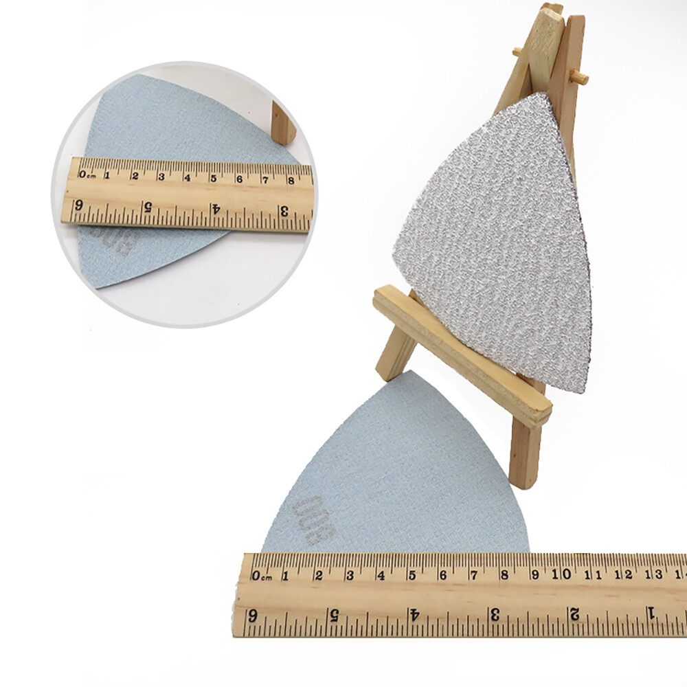 60-1000Grit 90*90*90mm Mouse Sanding Sheets Triangular Sander Pad White Dry Sand
