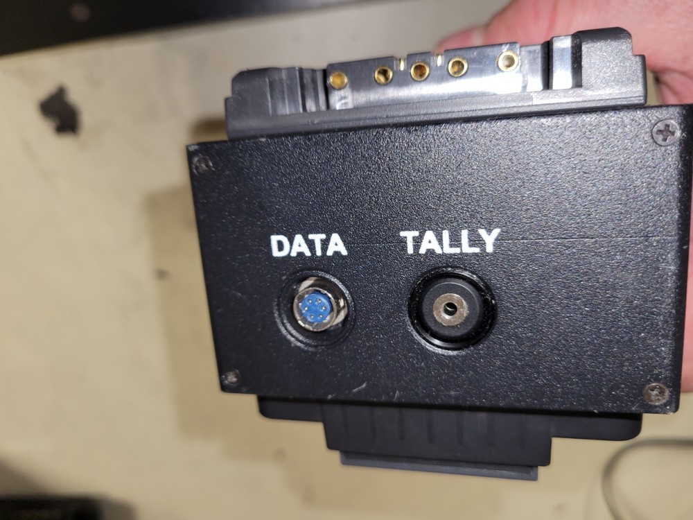 Total RF Camera Control panel with V-mount camera receiver for data and tally