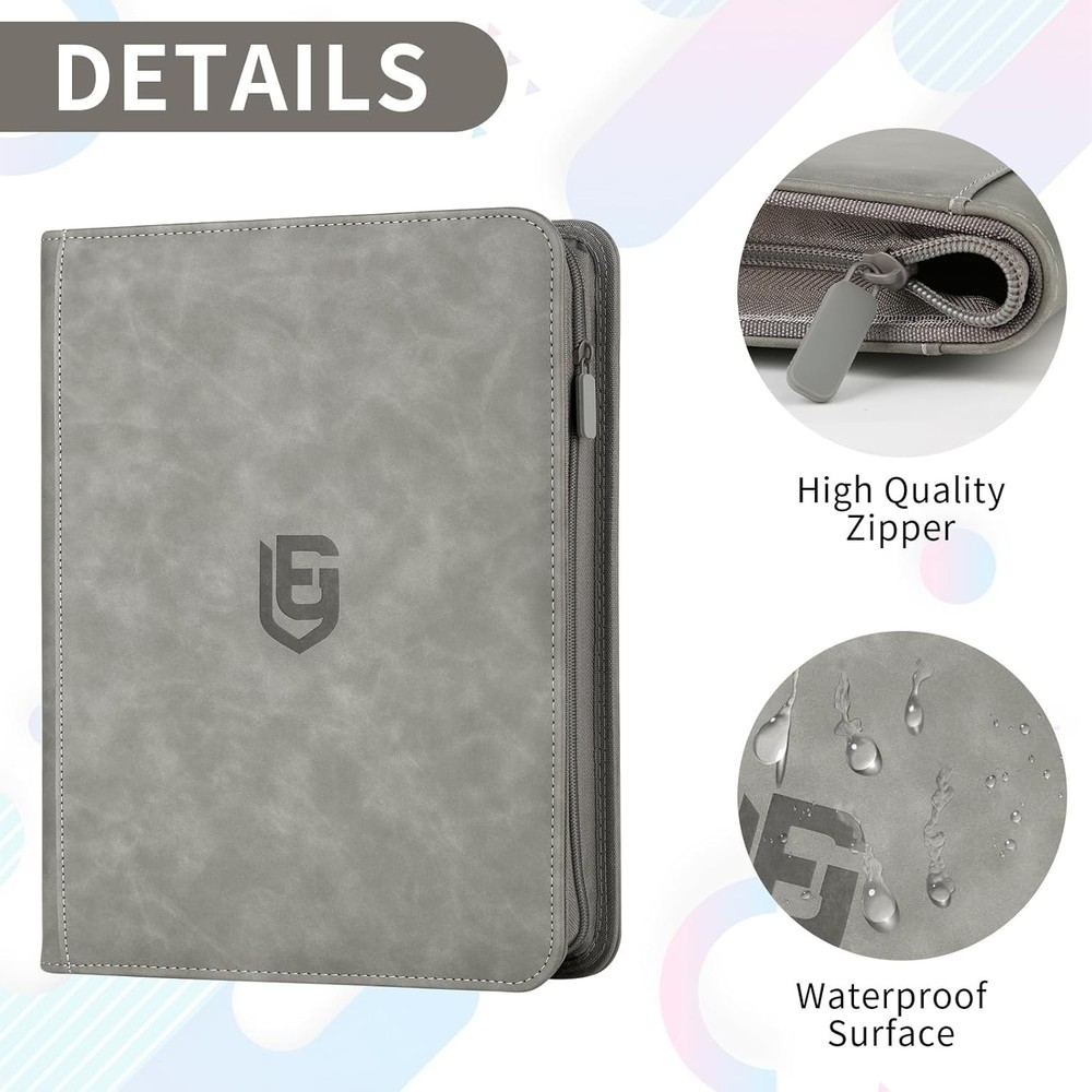 Toploader Binder, Holds 324 Toploaders, 9 Pockets, Top Loader Binder for Cards S