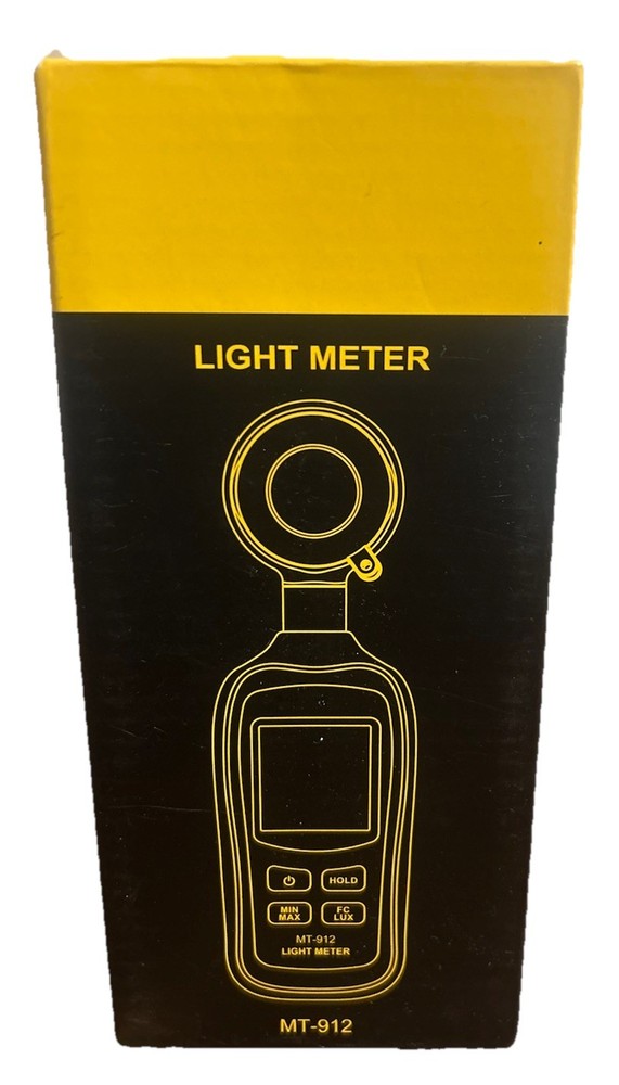 Light Meter Digital Illuminance Meter Handheld Ambient Temperature Measurer LCD