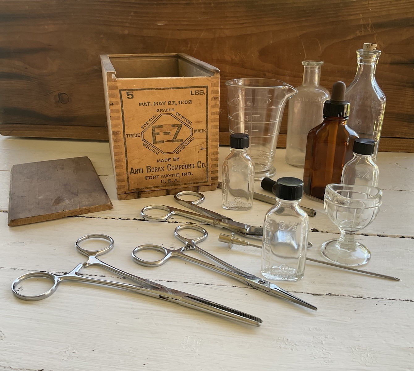 Antique LOT medical Apothecary Surgical Instrument Wendt Bristol GERMAN Chrome