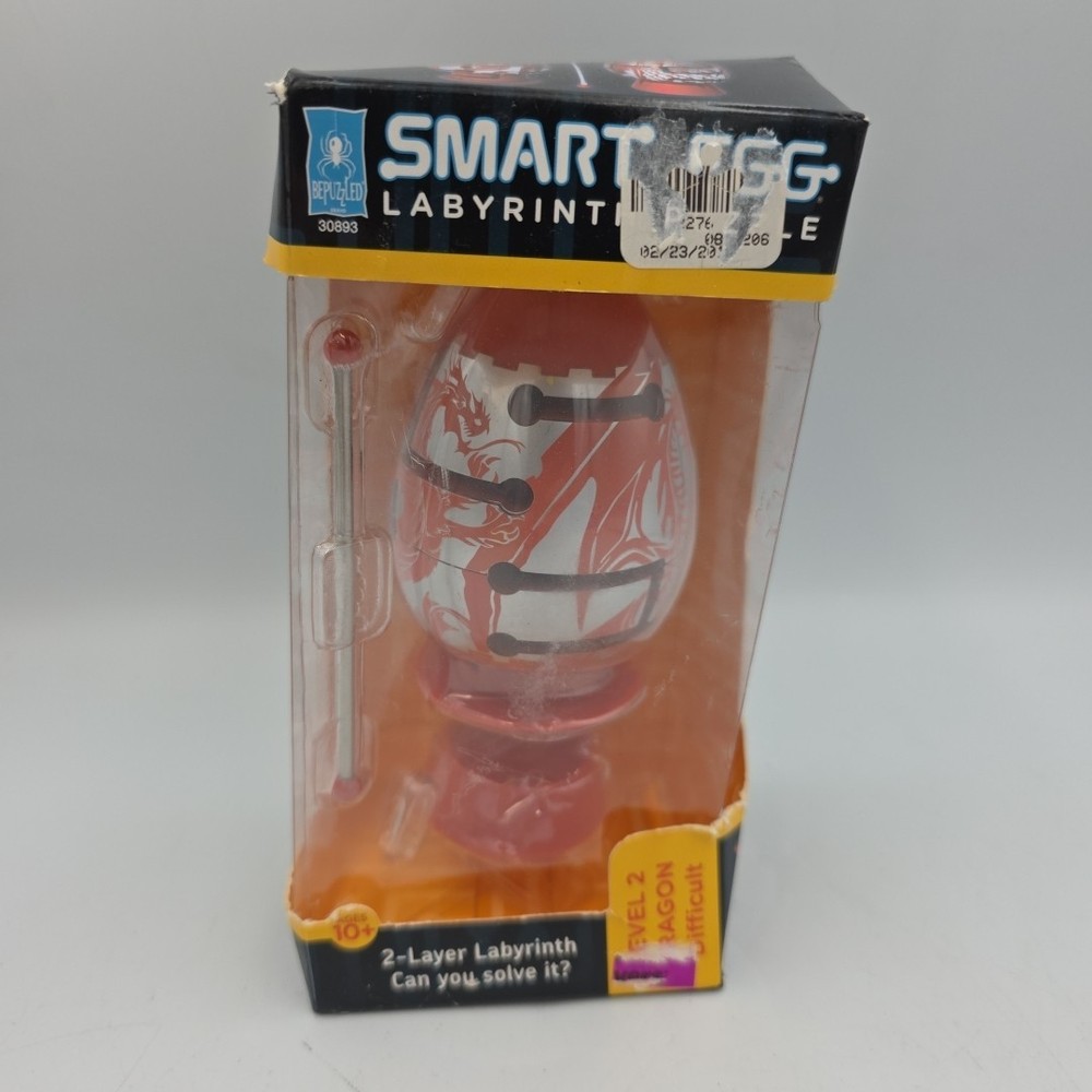 BEPUZZLED SMART EGG LABYRINTH PUZZLE LEVEL 2 DRAGON NEW Damaged Box