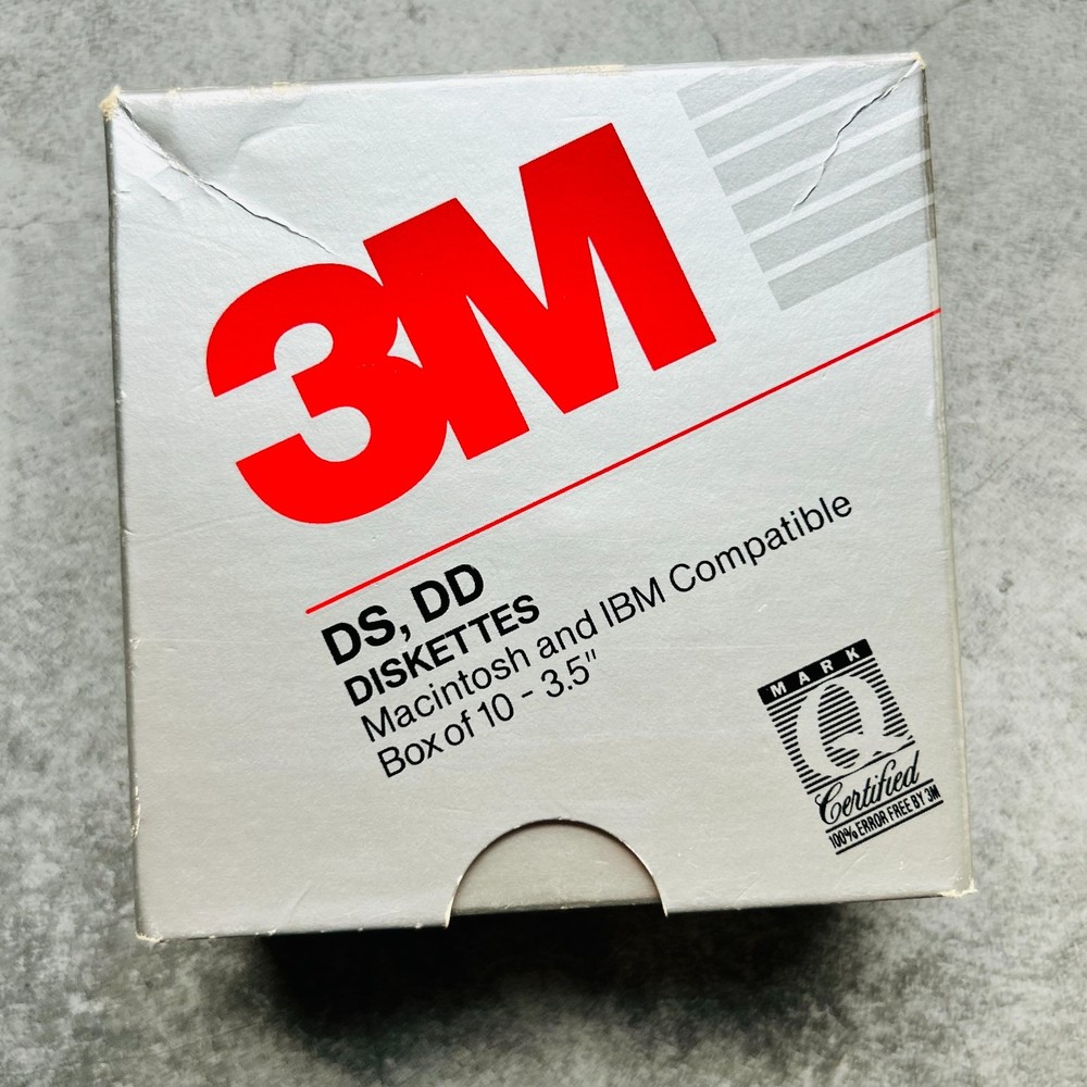 Floppy Disk 3M DS DD Diskettes Macintosh and IBM Compatible Computer Disc Set