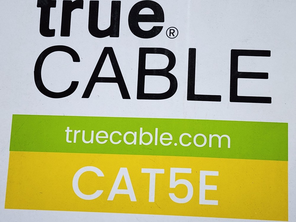 trueCable CAT5E UTP 350MHz Ethernet Network Cable CMR Riser Yellow/100ft