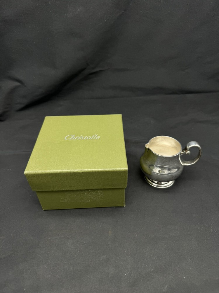 Small CHRISTOFLE SILVERPLATE CREAMER w/ Box