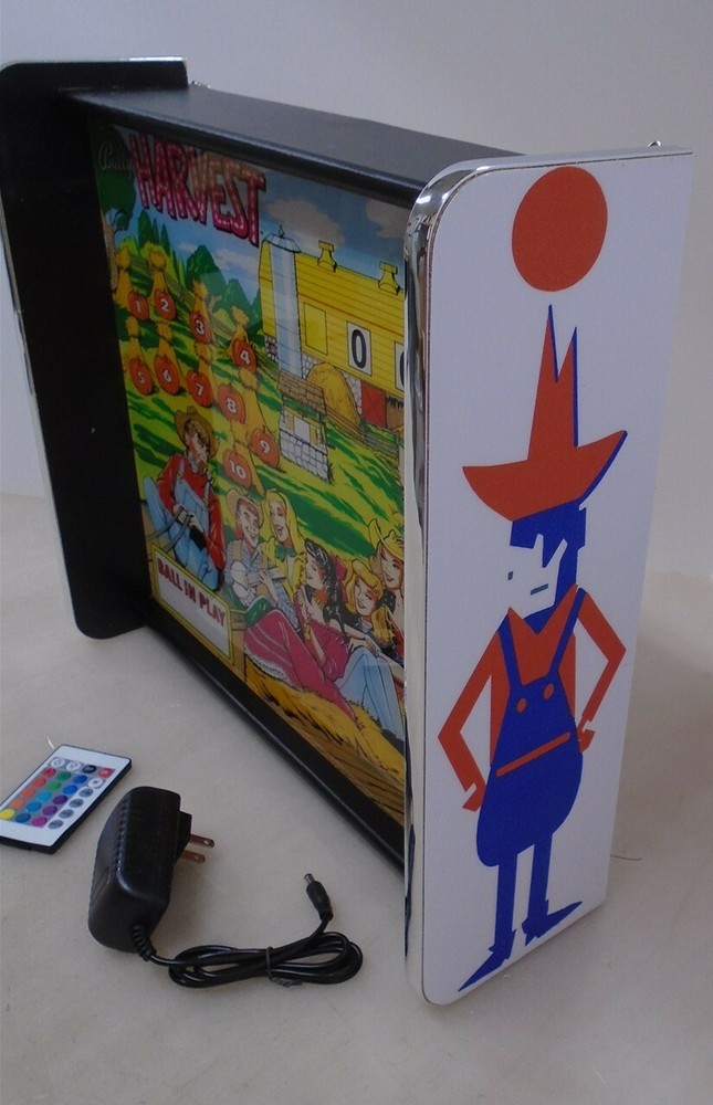 Bally Harvest Pinball Head LED Display light box