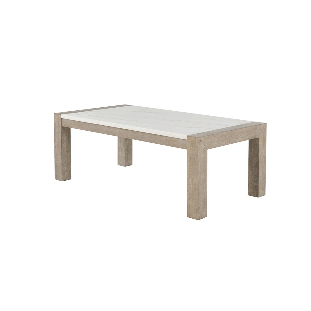 Contemporary Coffee Table, Natural,White