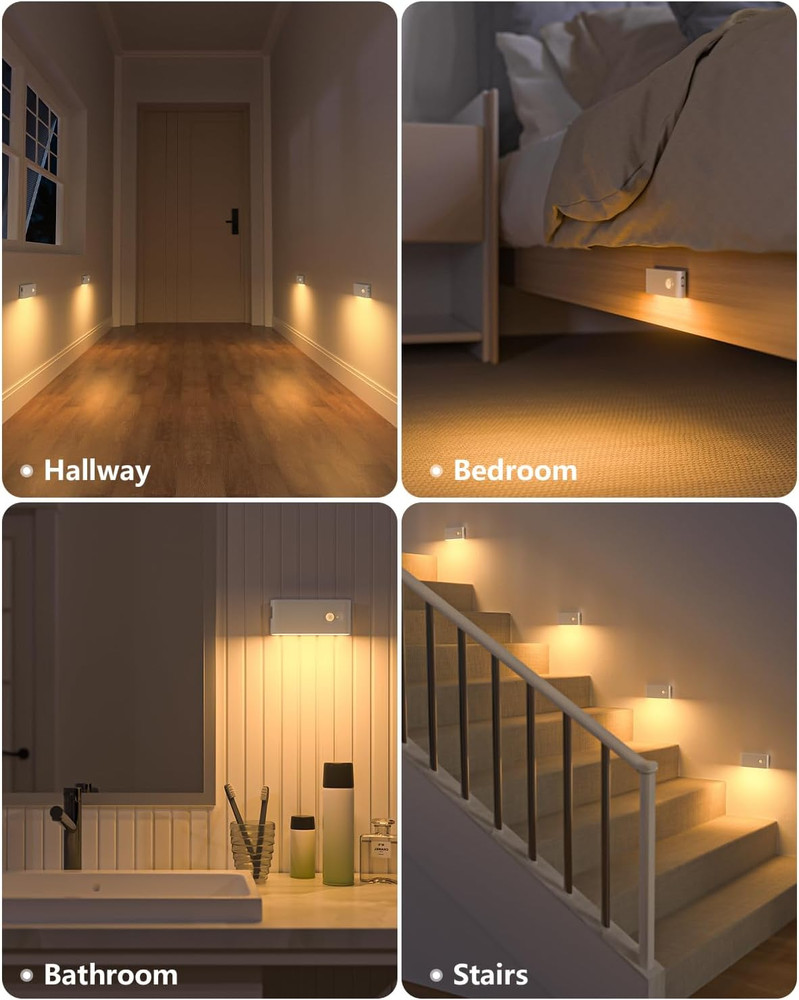 Motion Sensor Night Light, Rechargeable Night Lights Battery Powered, Portable S