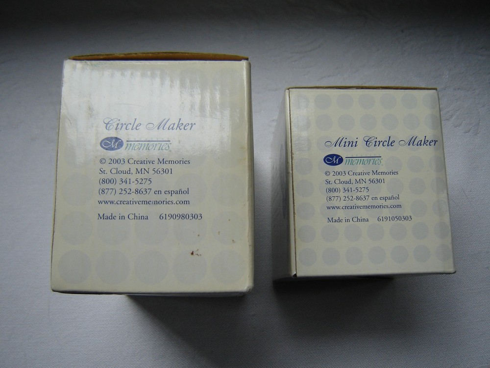 Creative Memories Paper Photo Punches Mini Circle Maker + Circle Maker in Boxes