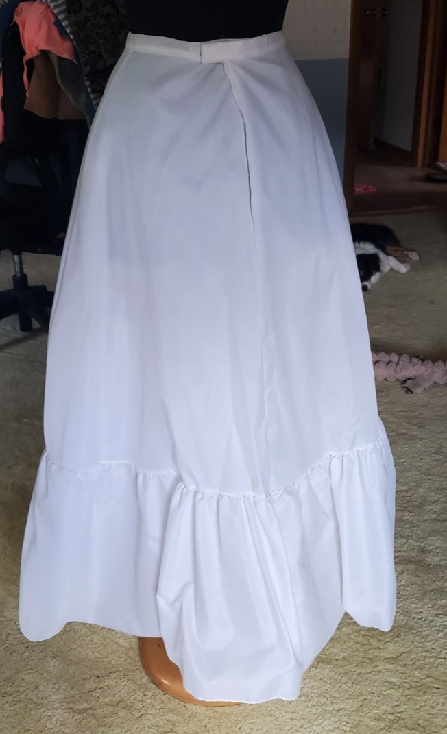 Used Home Made White Bridal Full Netted Wedding Gown Slip