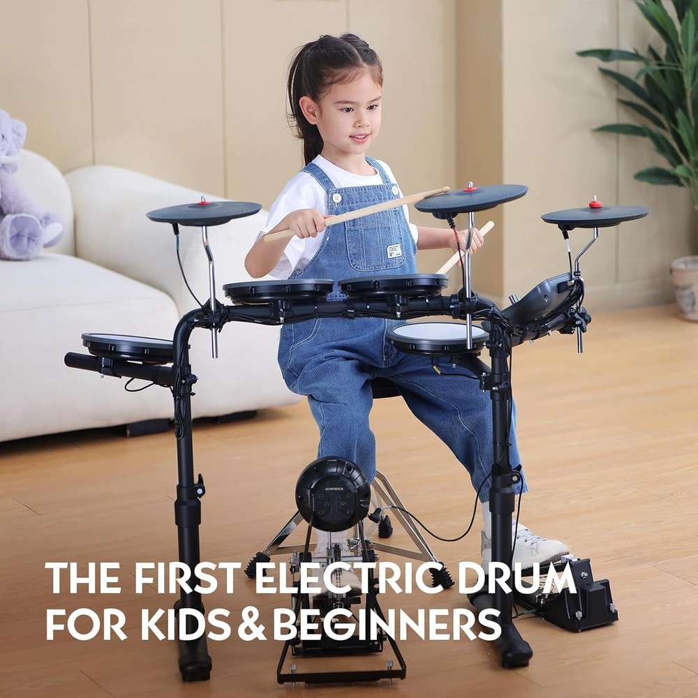 Second-Hand Electric Drum Set, USB MIDI, Throne Sticks Headphone, B