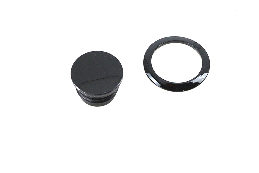 Flush Mount Gas Cap Black fits Harley Davidson