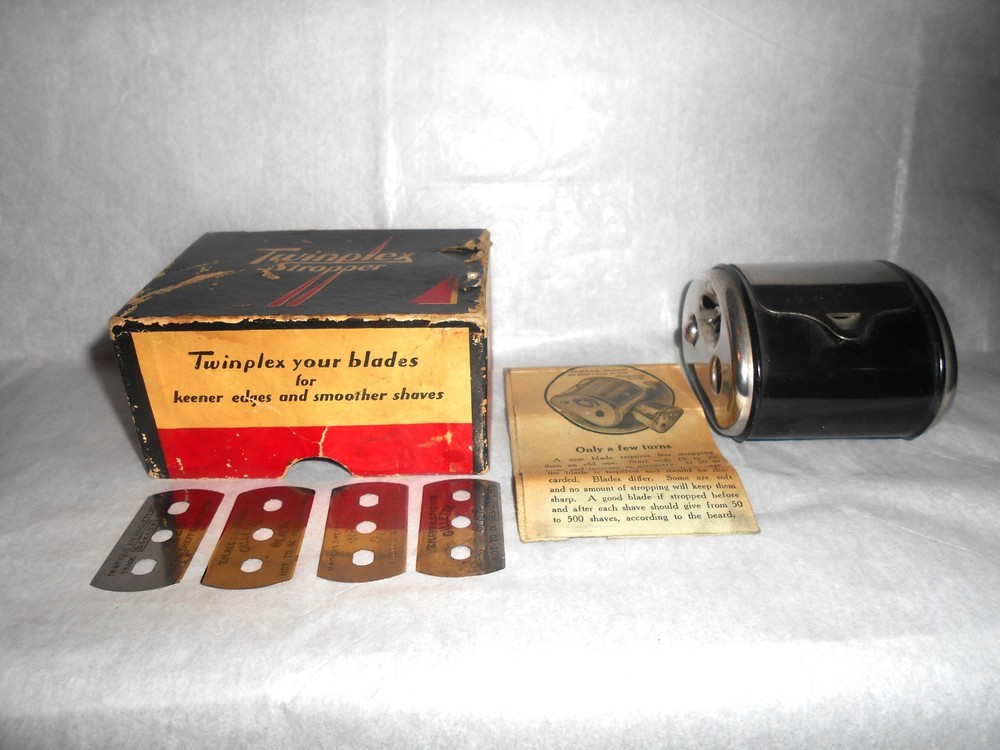 Twinplex Stropper Razor Sharpener W/ Instructions G-100 - Gillette/Probak