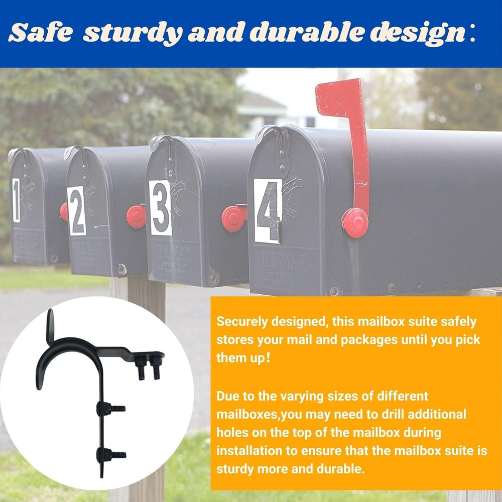 Thickened Green Mailbox Latch and Handle Kit with Screws & Nuts – Easy Install